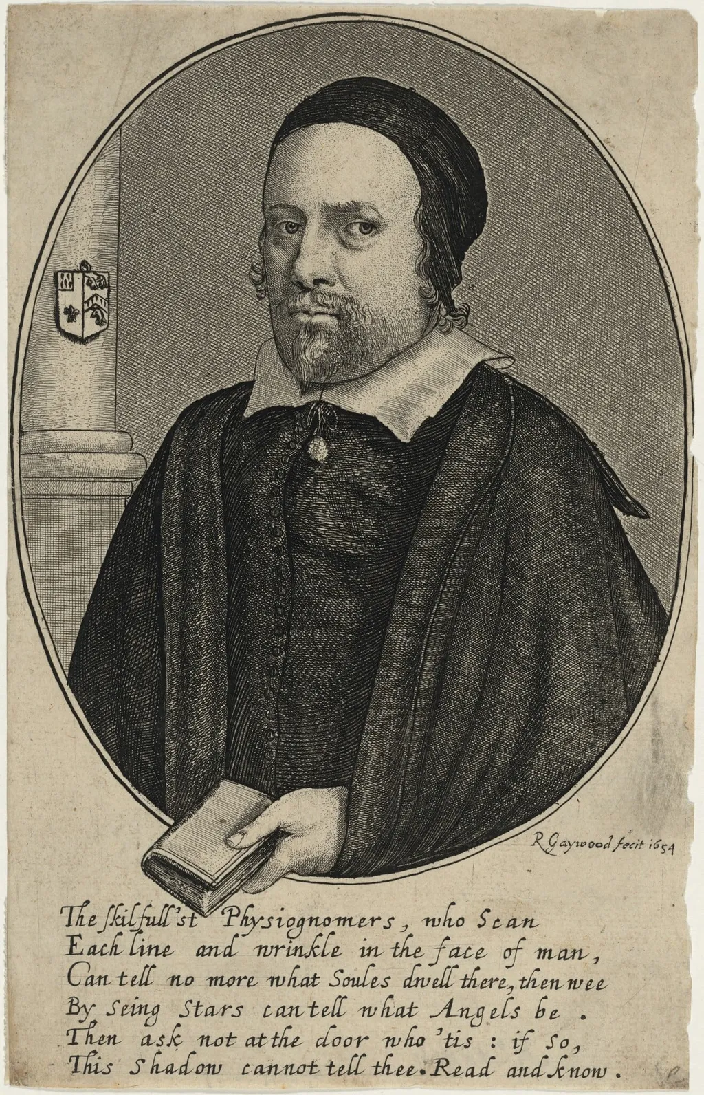 Samuel Clarke, Minister, by Robert Gaywood, ink, 1654