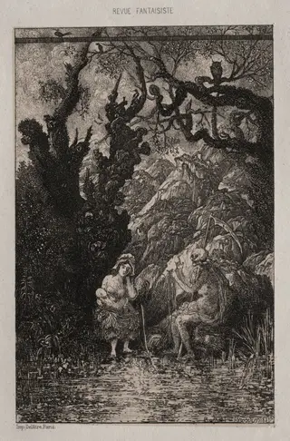 Death and the Young Mother, by Rodolphe Bresdin, 1861