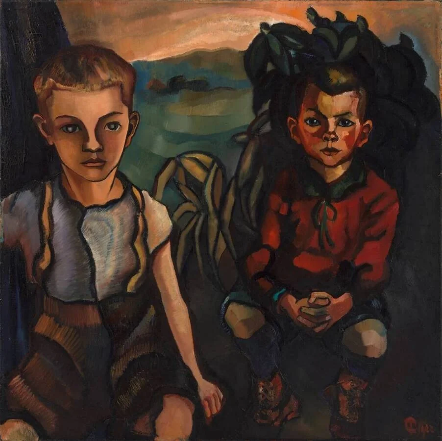 Twee jongens (Eddy en John Fernhout), detail