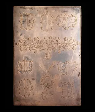 copper printing plate, by Frihsch, C.F., 1747
