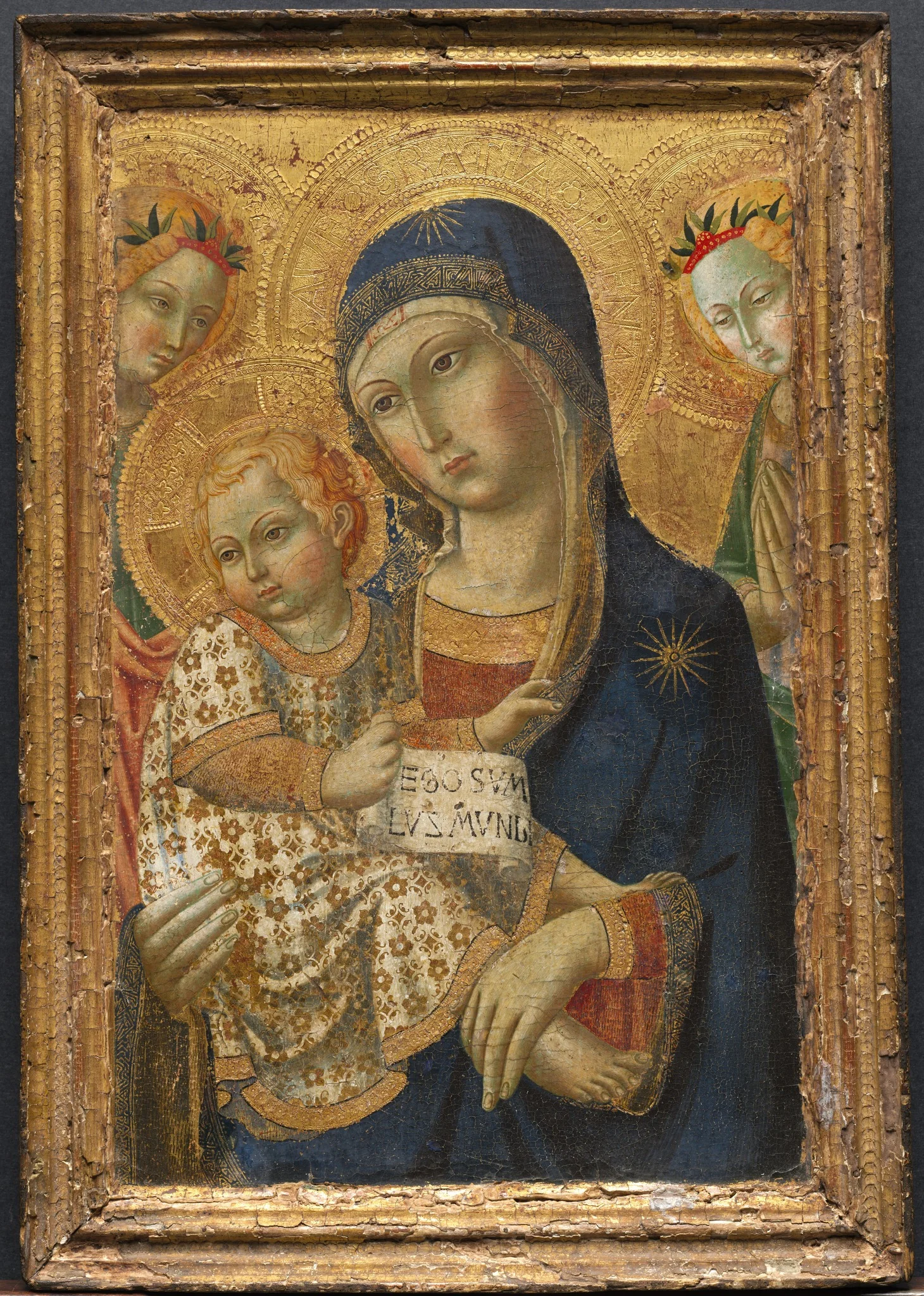 Virgin and Child Enthroned, detail