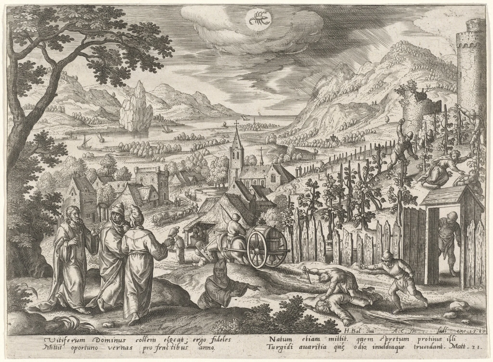The Parable of the Unjust Husbandmen, detail