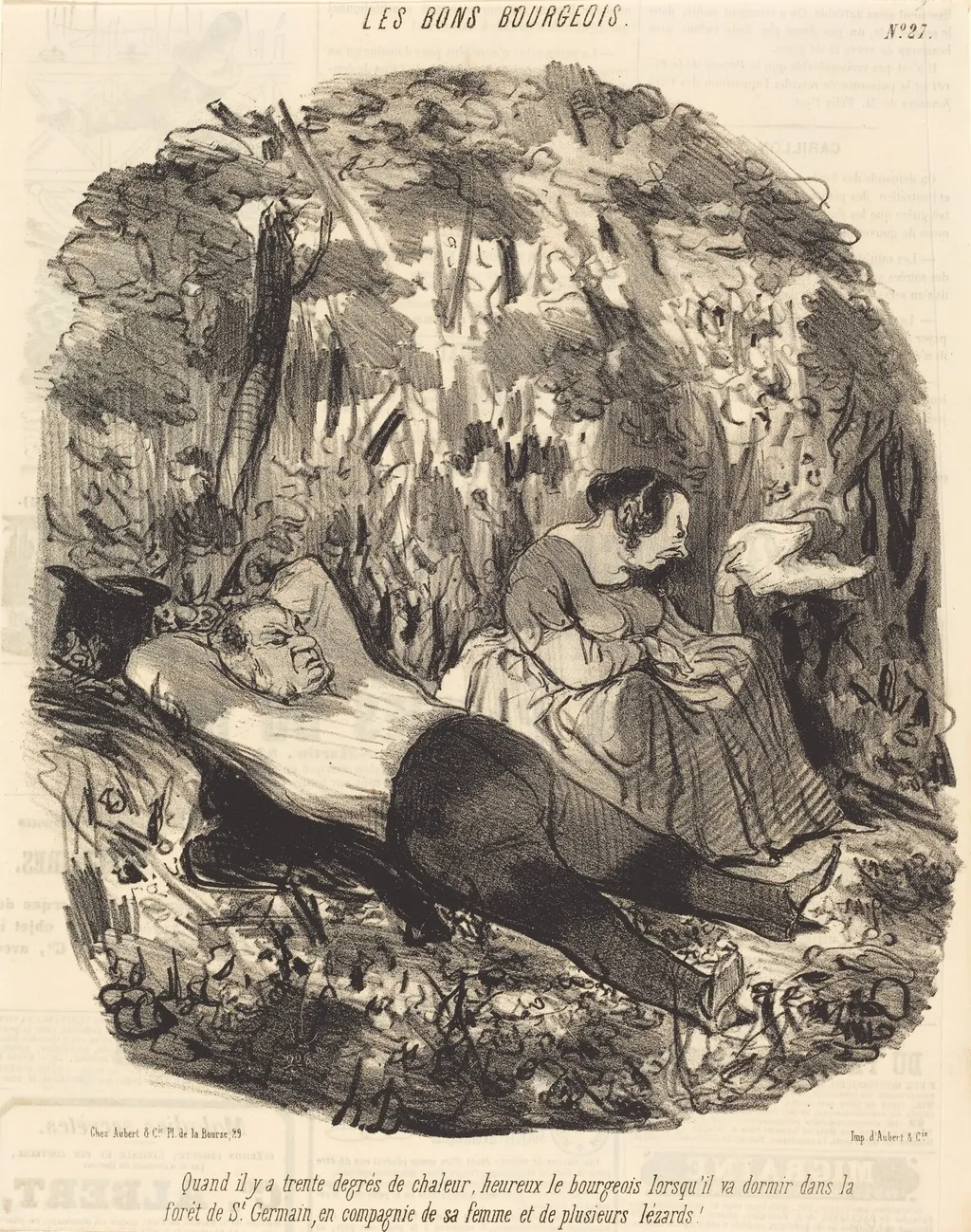 Quand il y a trente degrés de chaleur..., by Honoré Daumier, ink, 1847