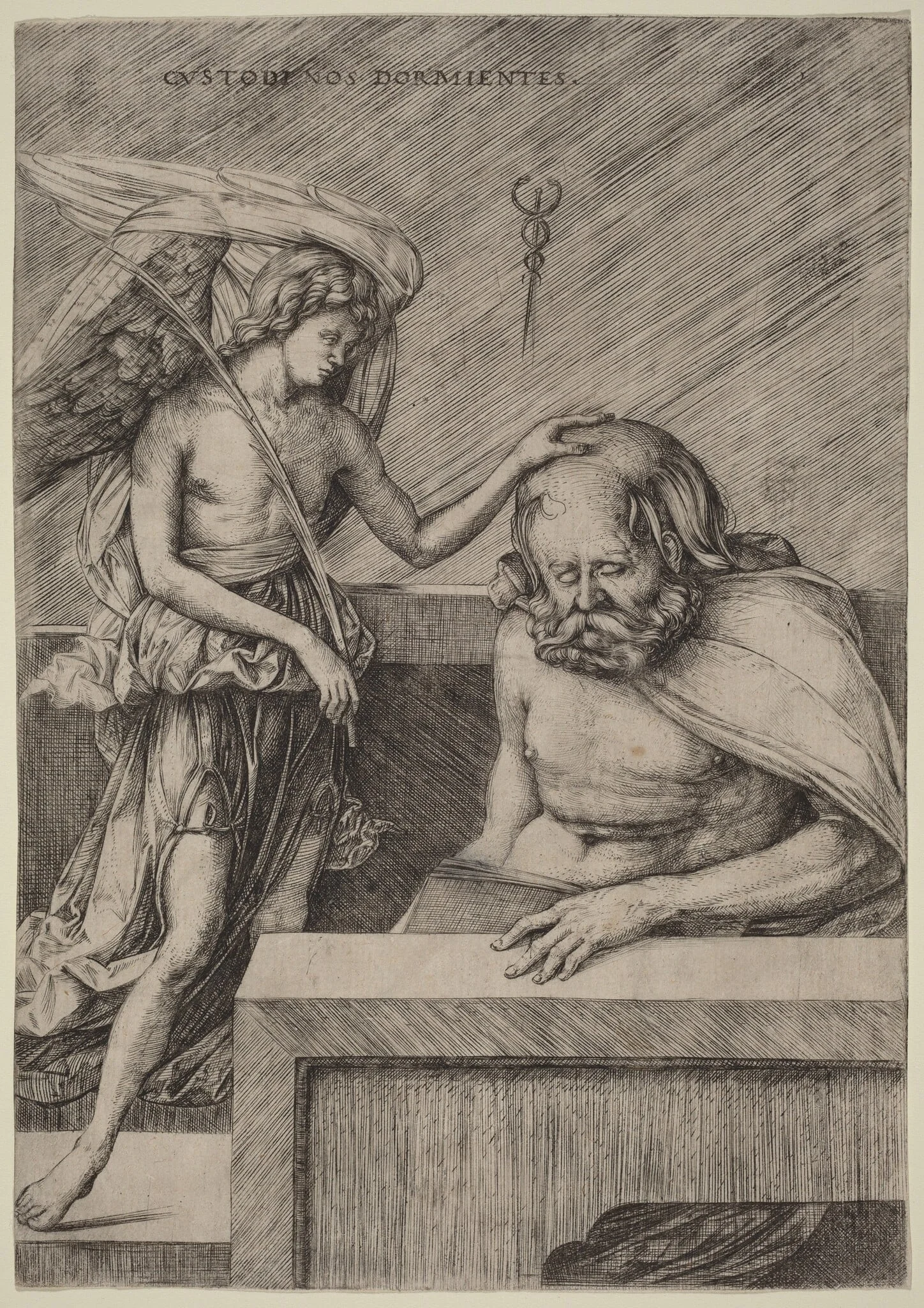 Custodi Nos Dormientes (The Guardian Angel), detail