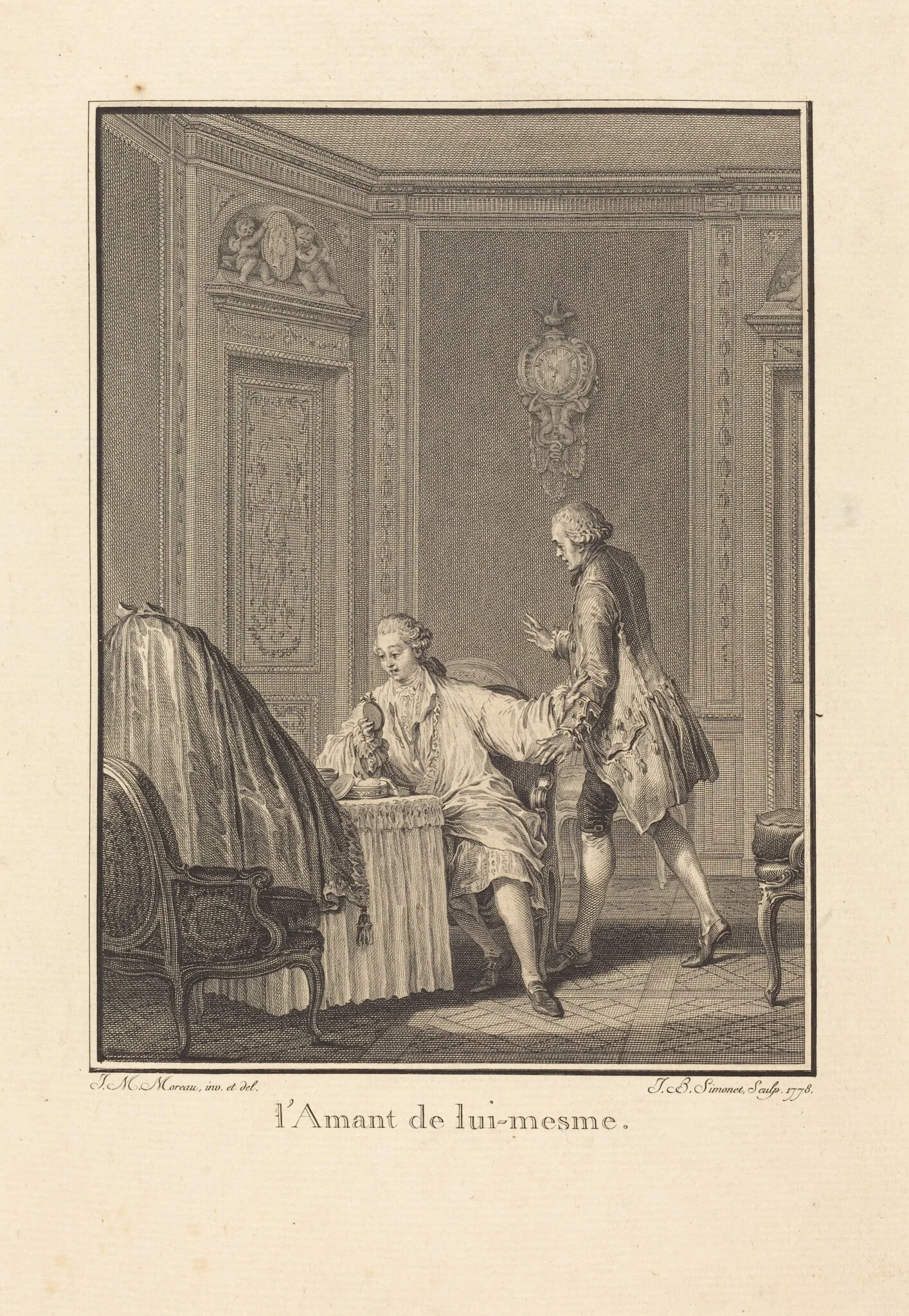L'amant de lui-mesme, detail
