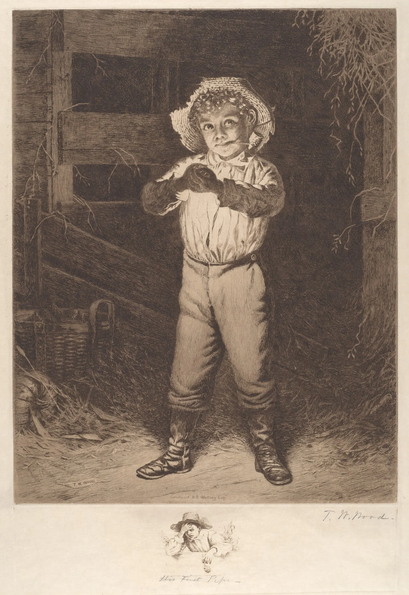 His First Pipe, detail