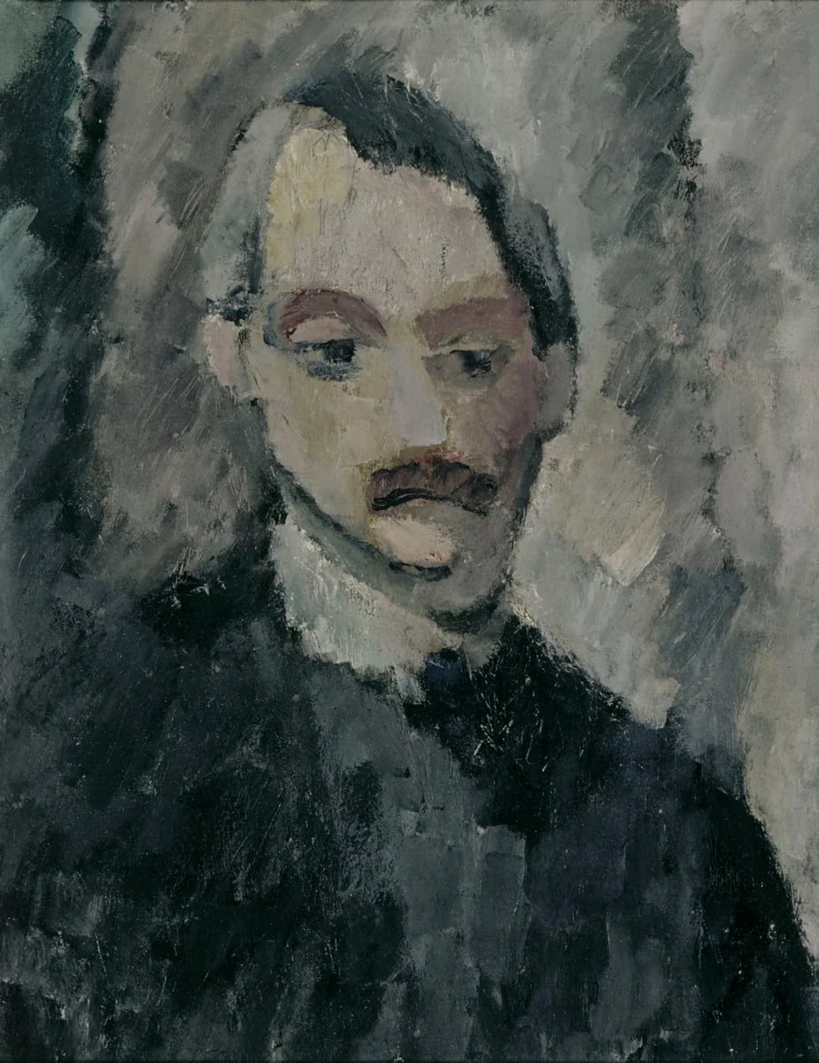Kuvanveistäjä Nils E. Santessonin muotokuva, detail