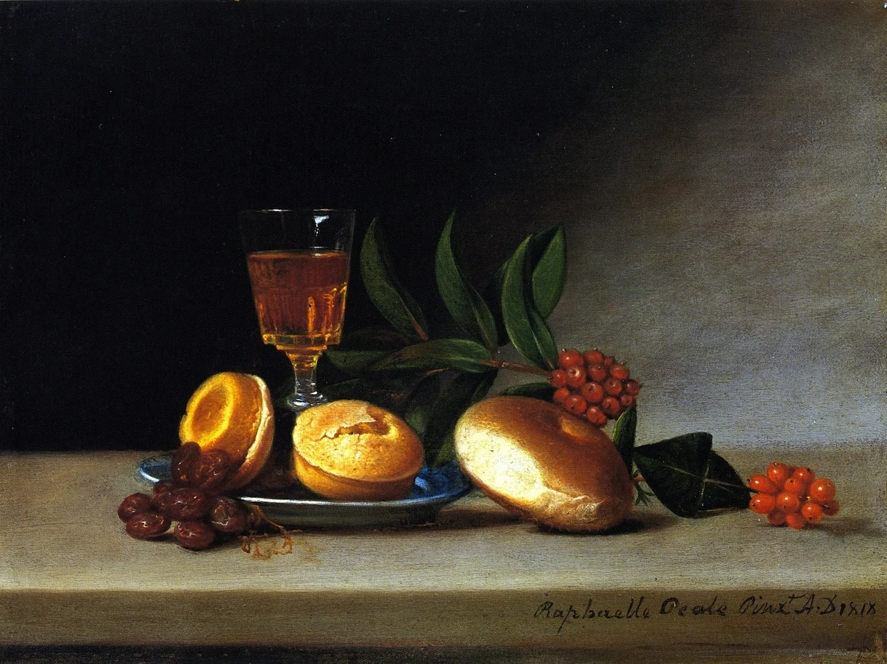 Still Life with Wine Glass, detail