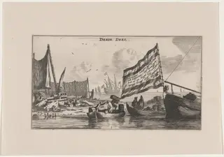 A Seaport, by Nooms, called Zeeman, Reinier, ink, 1653