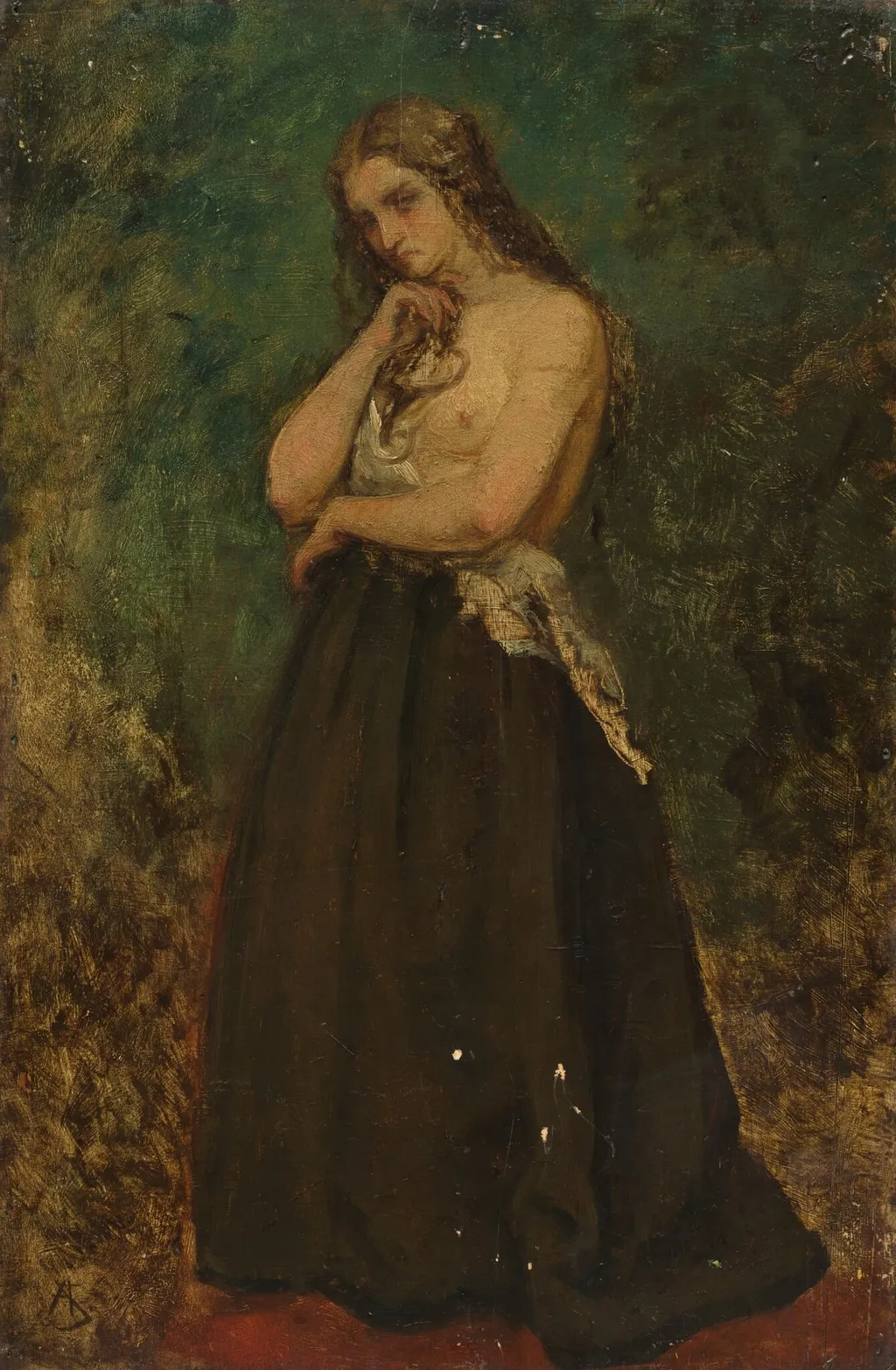 Study of a Model, by Alfred Stevens, oil, 1864