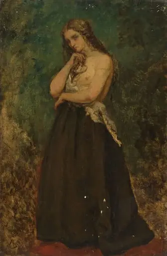 Study of a Model, by Alfred Stevens, oil, 1864