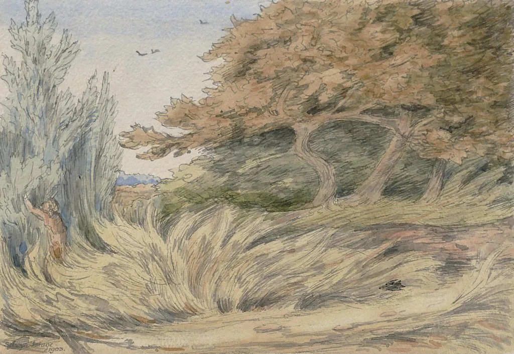 Rank Grass - Epping Forest, by Selwyn Image, watercolor, 1903
