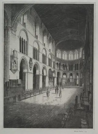 St. Bartholomew's Church, Interior, by Herbert Gordon Warlow, 1923
