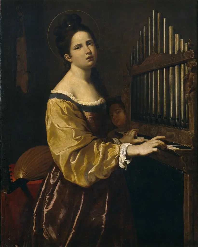 Saint Cecilia, by Antiveduto Grammatica, oil, 1611