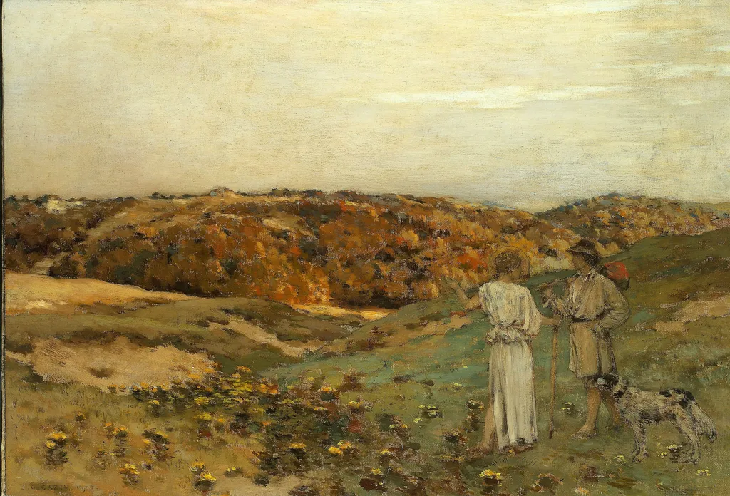 Tobias and the Angel, by Jean Charles Cazin, oil, 1890
