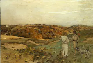 Tobias and the Angel, by Jean Charles Cazin, oil, 1890