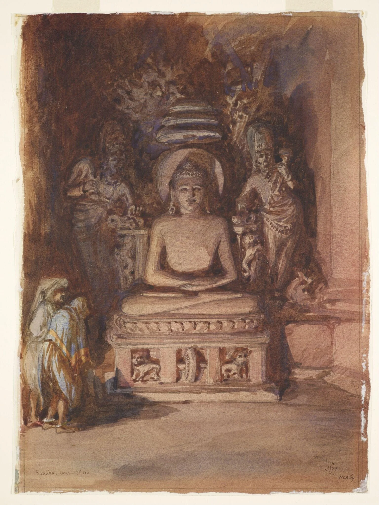 Buddha, Caves of Ellora, detail