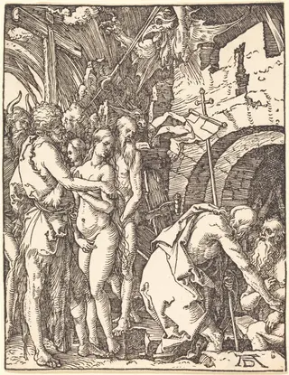 Christ in Limbo, by Albrecht Dürer, ink, 1510