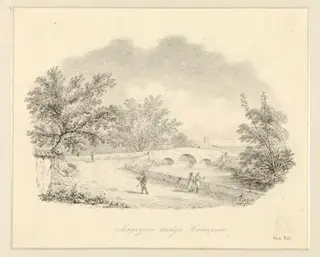 Magazine Bridge, Cawnpoor, by Robert Captain Smith, 1830