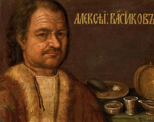 Portrait of Alexei Vasilkov, detail