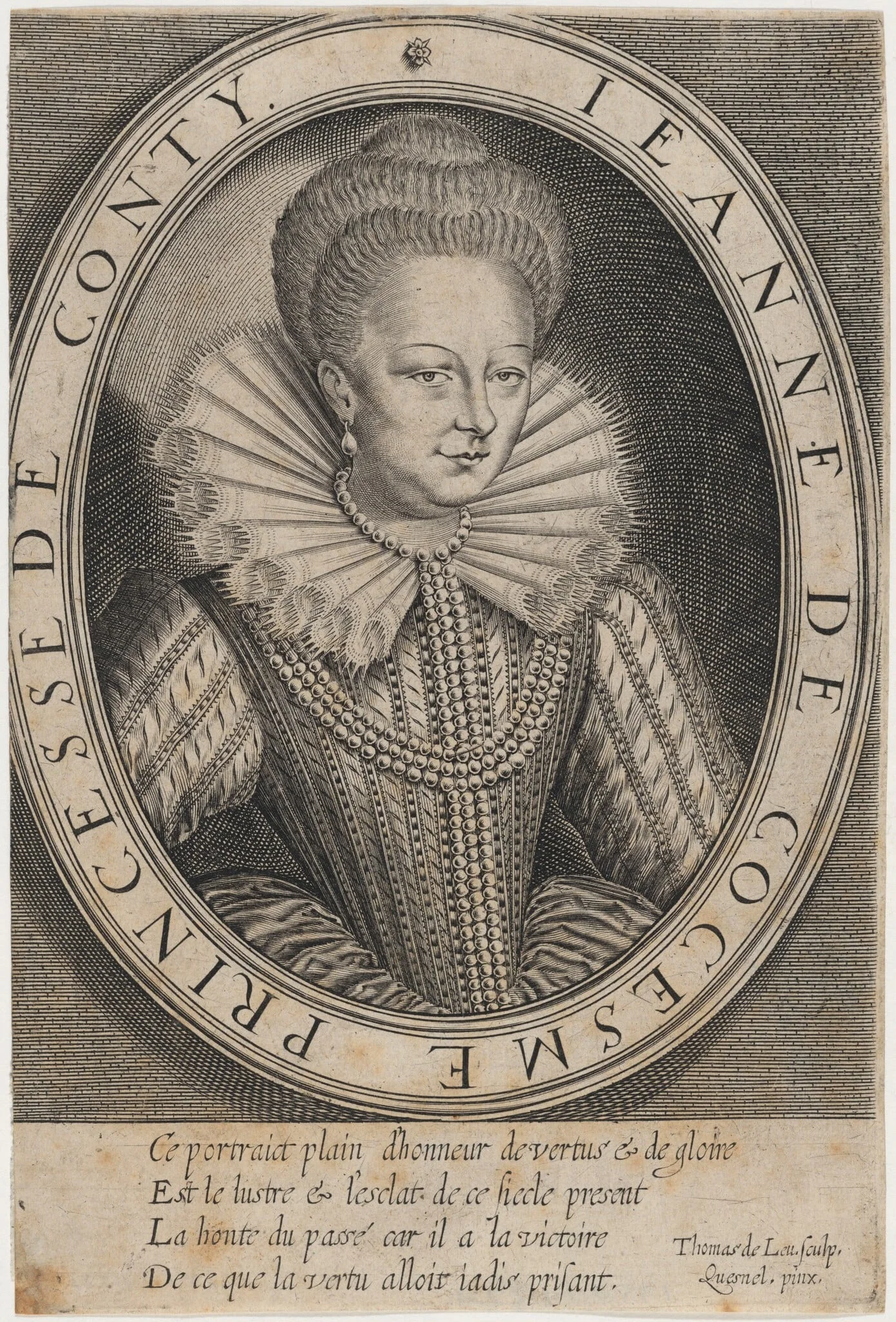 Jeannes de Cocesme, First Wife of Francois, Prince of Conti, detail