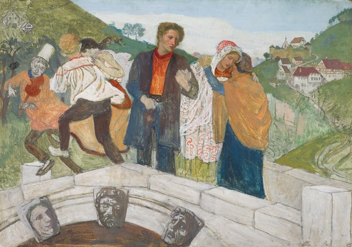 Hochzeitsabend. Entwurf, detail