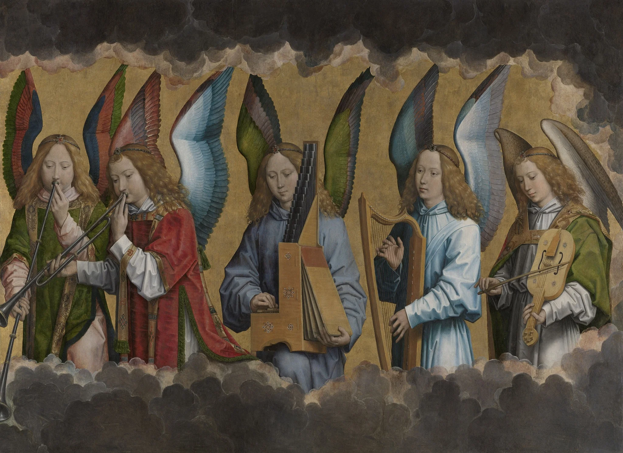 Music-making Angels, detail