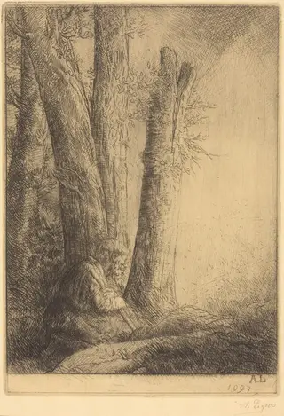 Study for the Prodigal Son (Etude pour L'enfant prodigue), by Alphonse Legros, ink, 1874