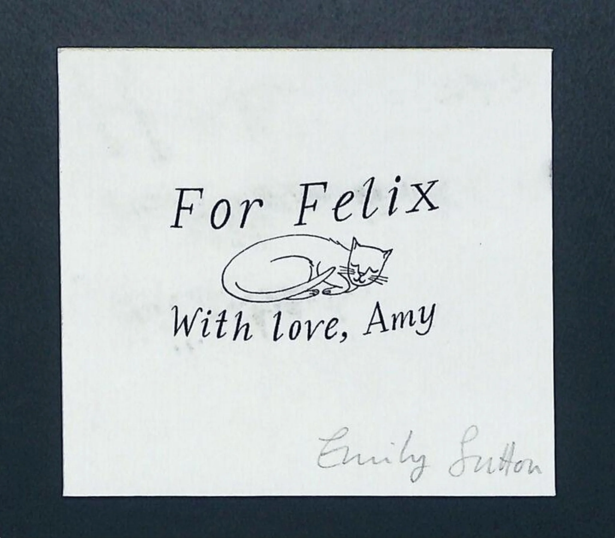 Label Card 'For Felix, with love, Amy', detail