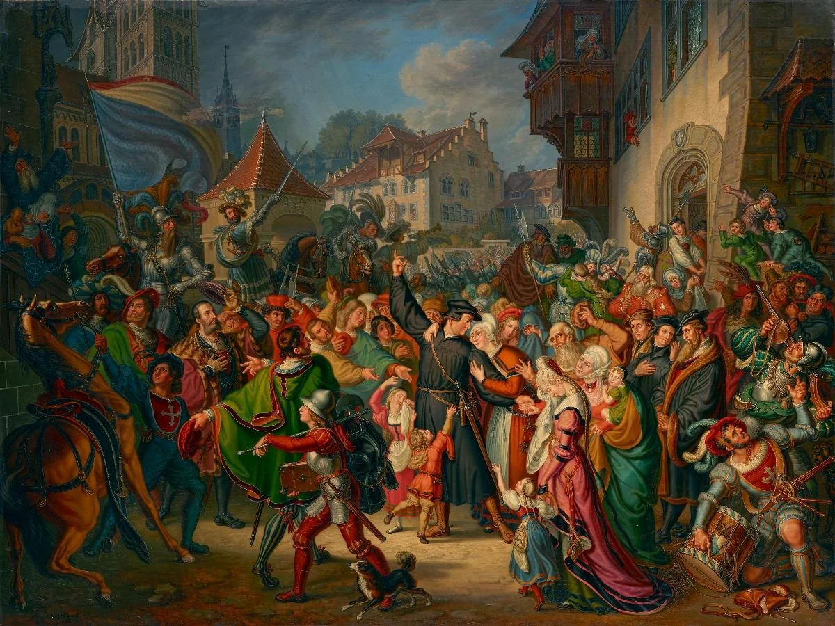 Zwinglis Abschied beim Auszug zur Schlacht bei Kappel, detail