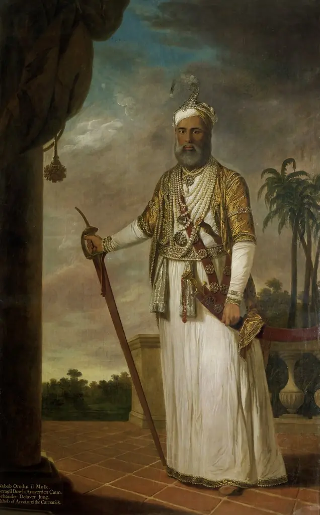 Muhammad Ali Khan (1717/1718–1795), Nawab of Arcot, by Tilly Kettle, oil, 1774
