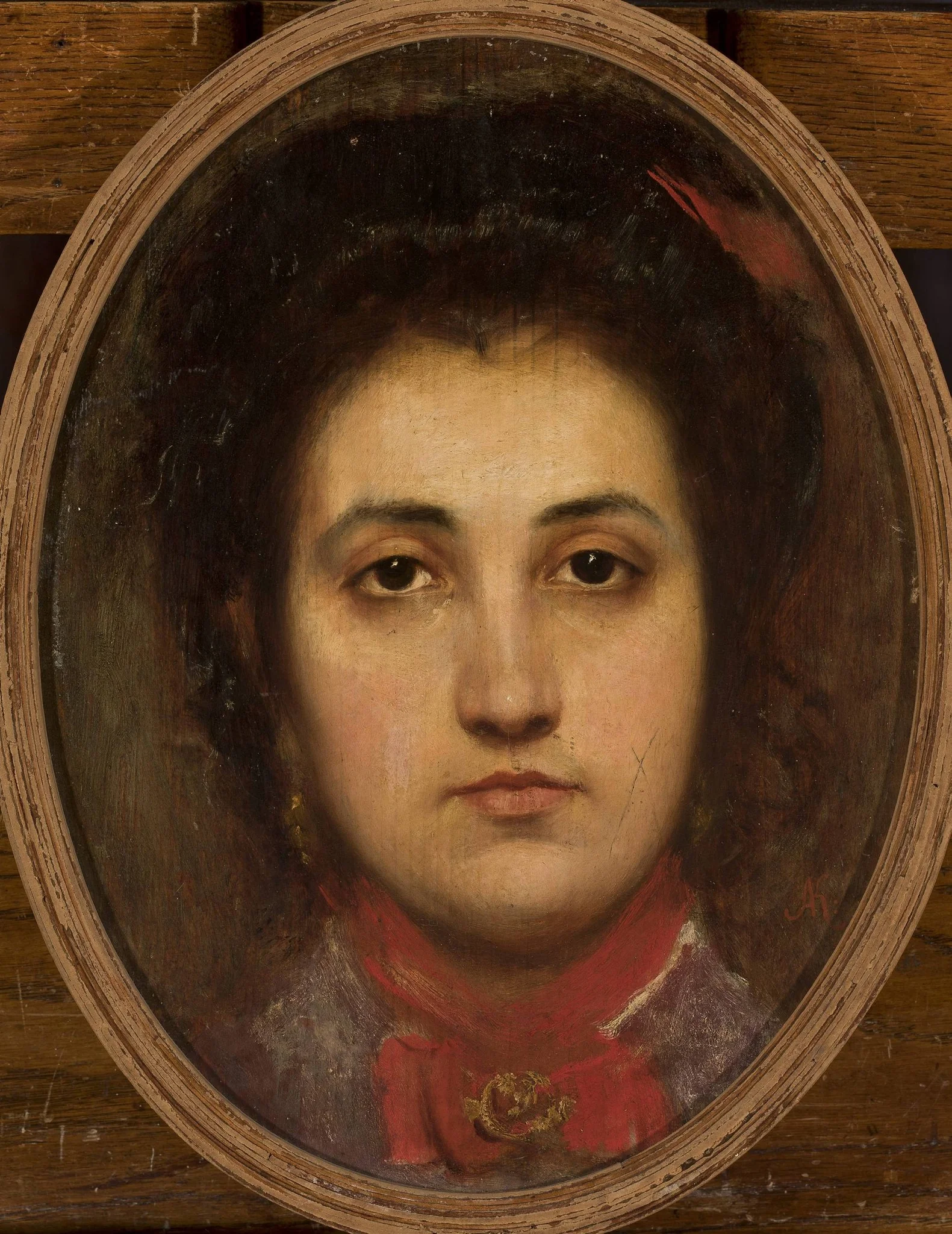 Head of a young woman, detail