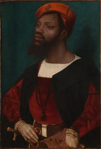 Portrait of an African Man (Christophle le More?), by Jan Mostaert, unspecified, 1525