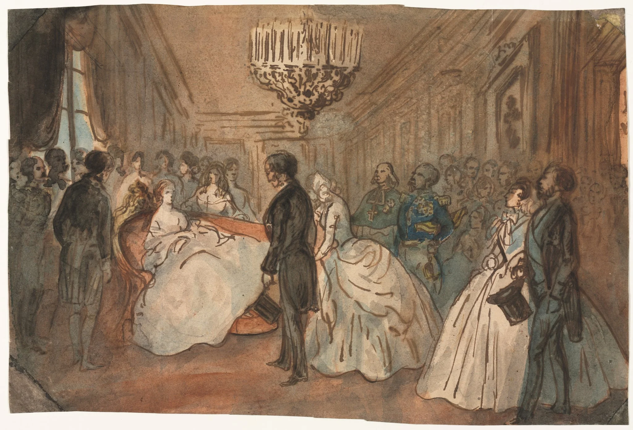The Empress Eugénie Receiving the Diplomatic Corps after the Birth of the Imperial Prince, detail