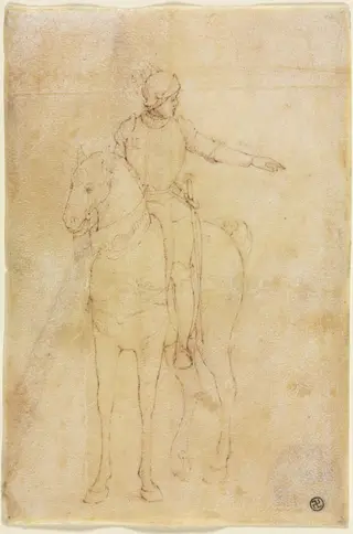 Armored Figure on Horseback, by Vittore Carpaccio, 1450