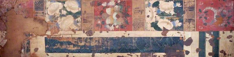 Copy of Painting inside the Caves of Ajanta (cave 2), detail