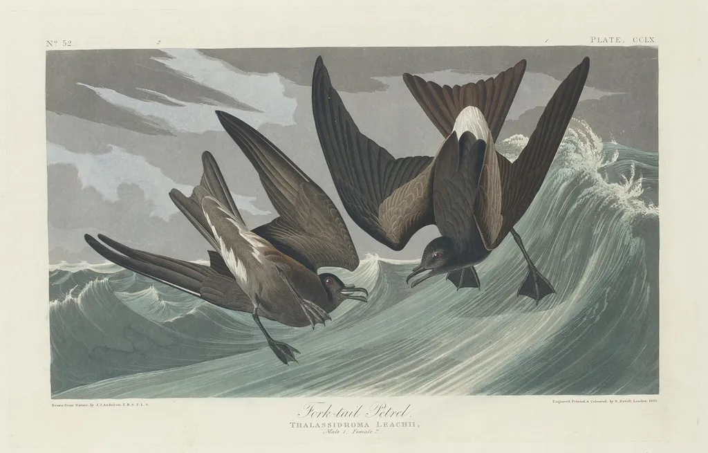 Fork-tailed Petrel, by Havell, Jr., Robert, ink, 1835