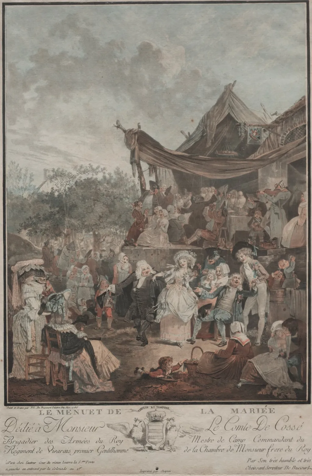 Le Menuet de la Mariée, by Philibert-Louis Debucourt, 1786