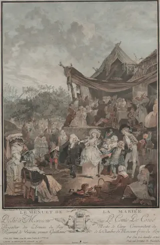 Le Menuet de la Mariée, by Philibert-Louis Debucourt, 1786