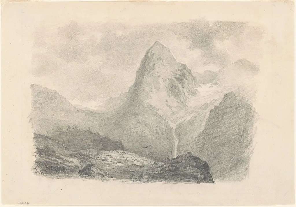 The Alps [recto], by John Singer Sargent, graphite, 1868