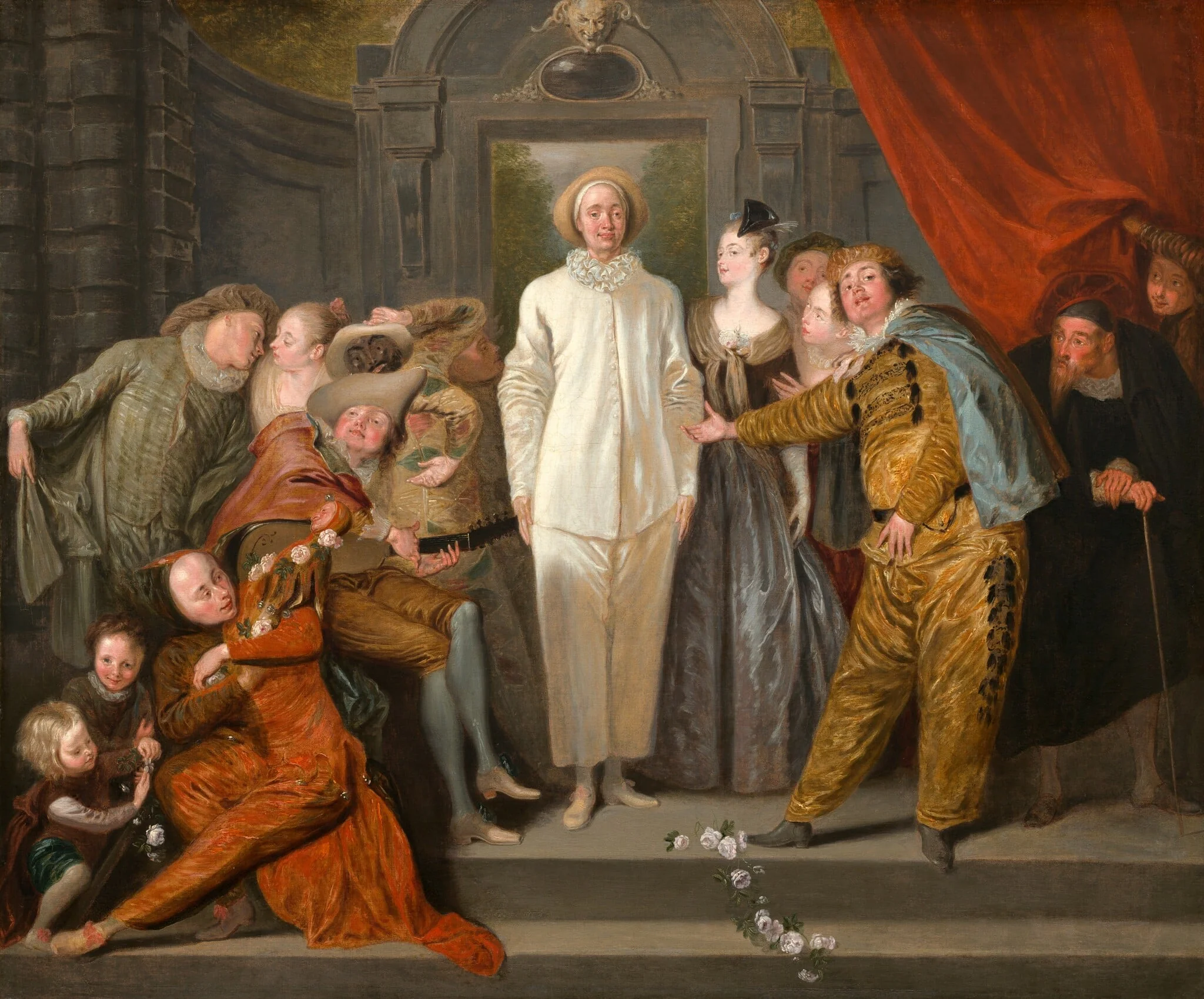 The Italian Comedians, detail