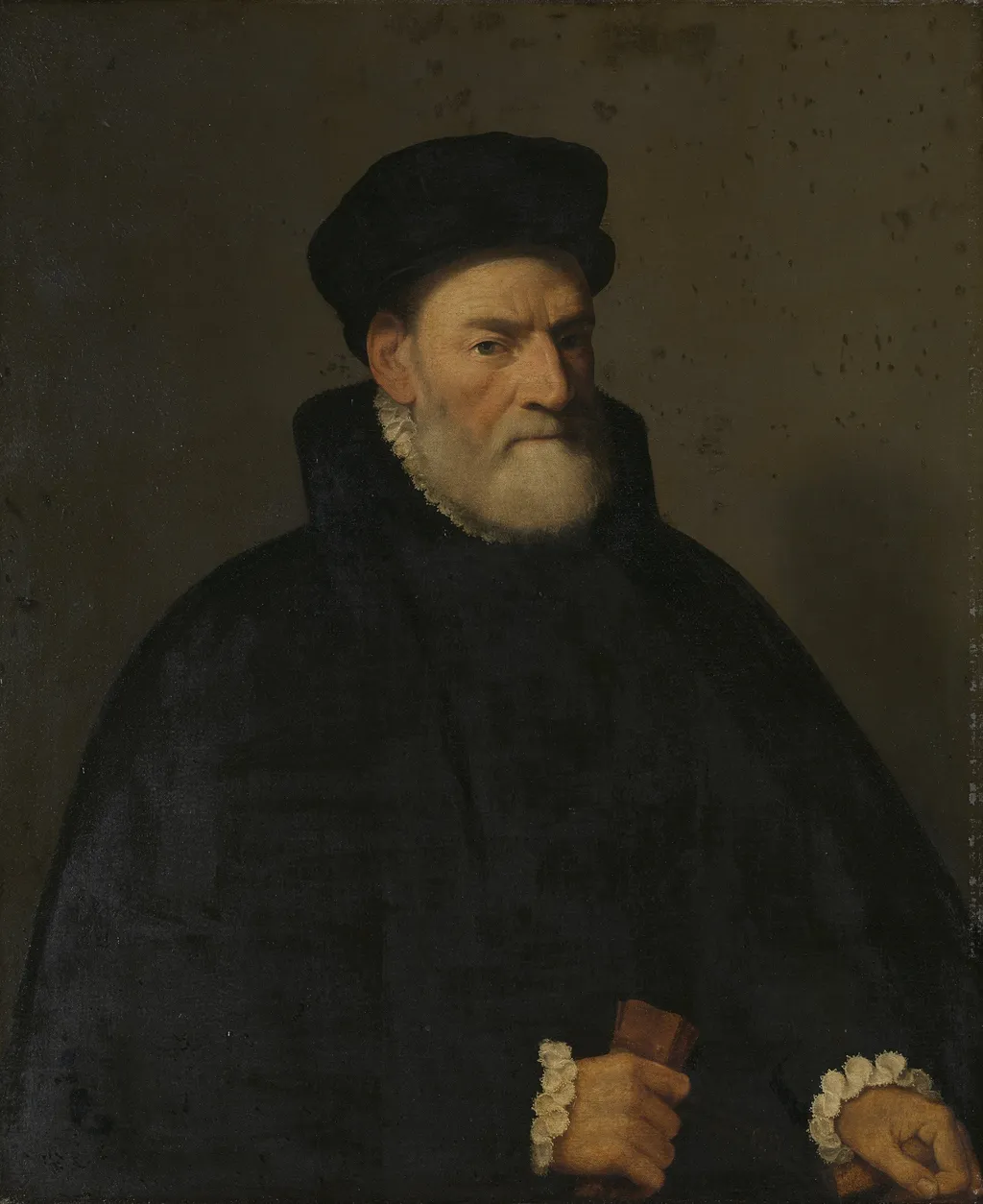 Portrait of an Old Man, probably Vercellino Olivazzi, Senator from Bergamo, by Giovanni Battista Moroni, oil, 1564