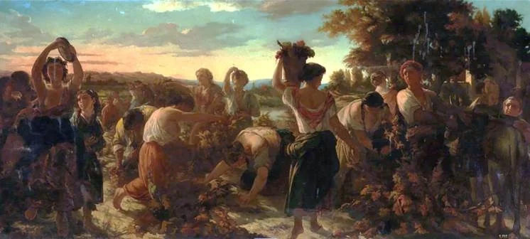 La vendimia, detail