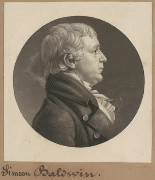 Simeon Baldwin, by Charles B. J. Févret de Saint-Mémin, ink, 1807