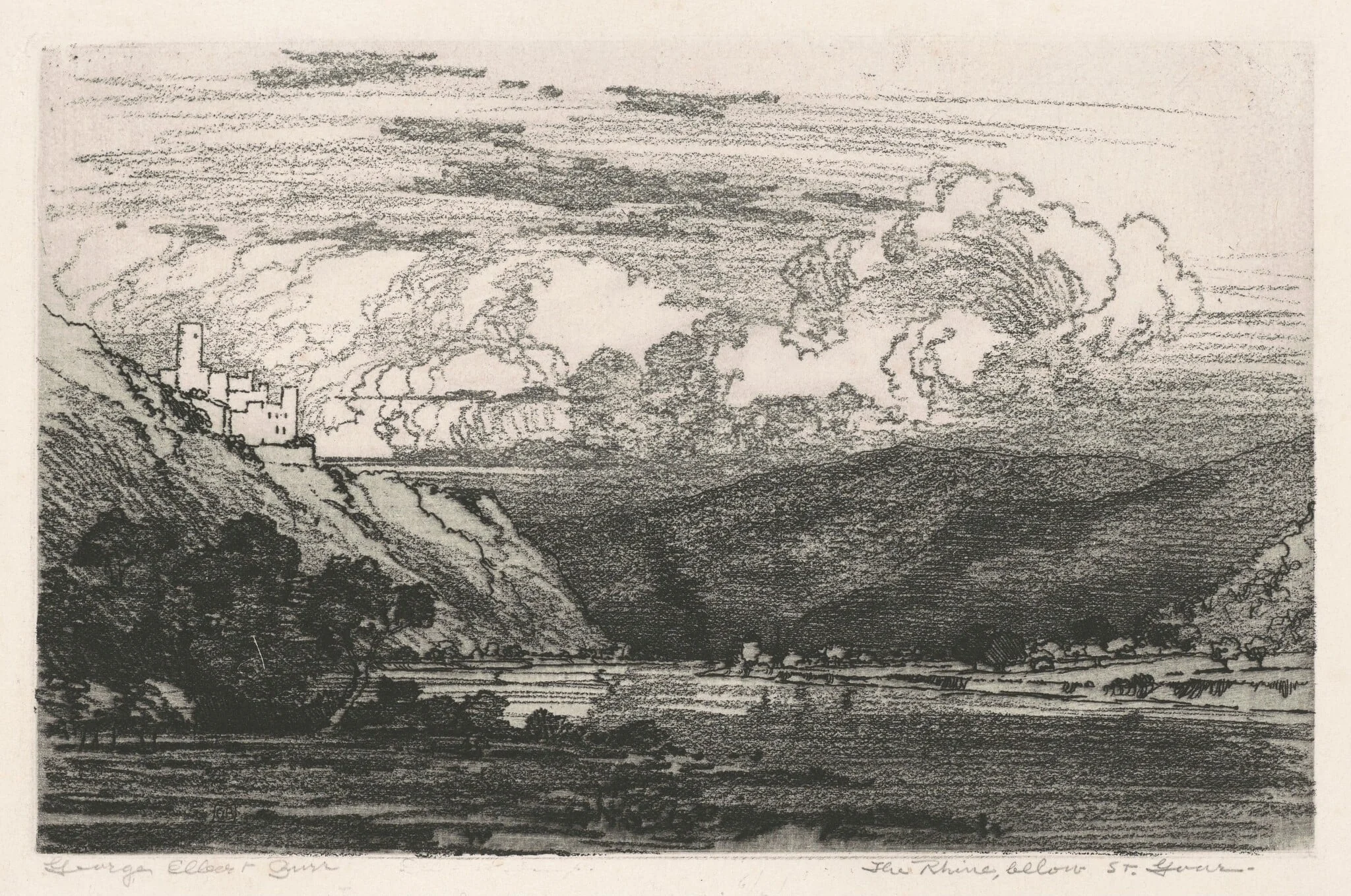 The Rhine, below St. Goar, detail