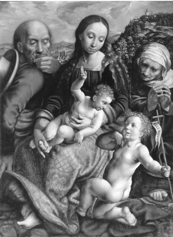 The Holy Family with Saint Elisabeth and the young St. John the Baptist, detail