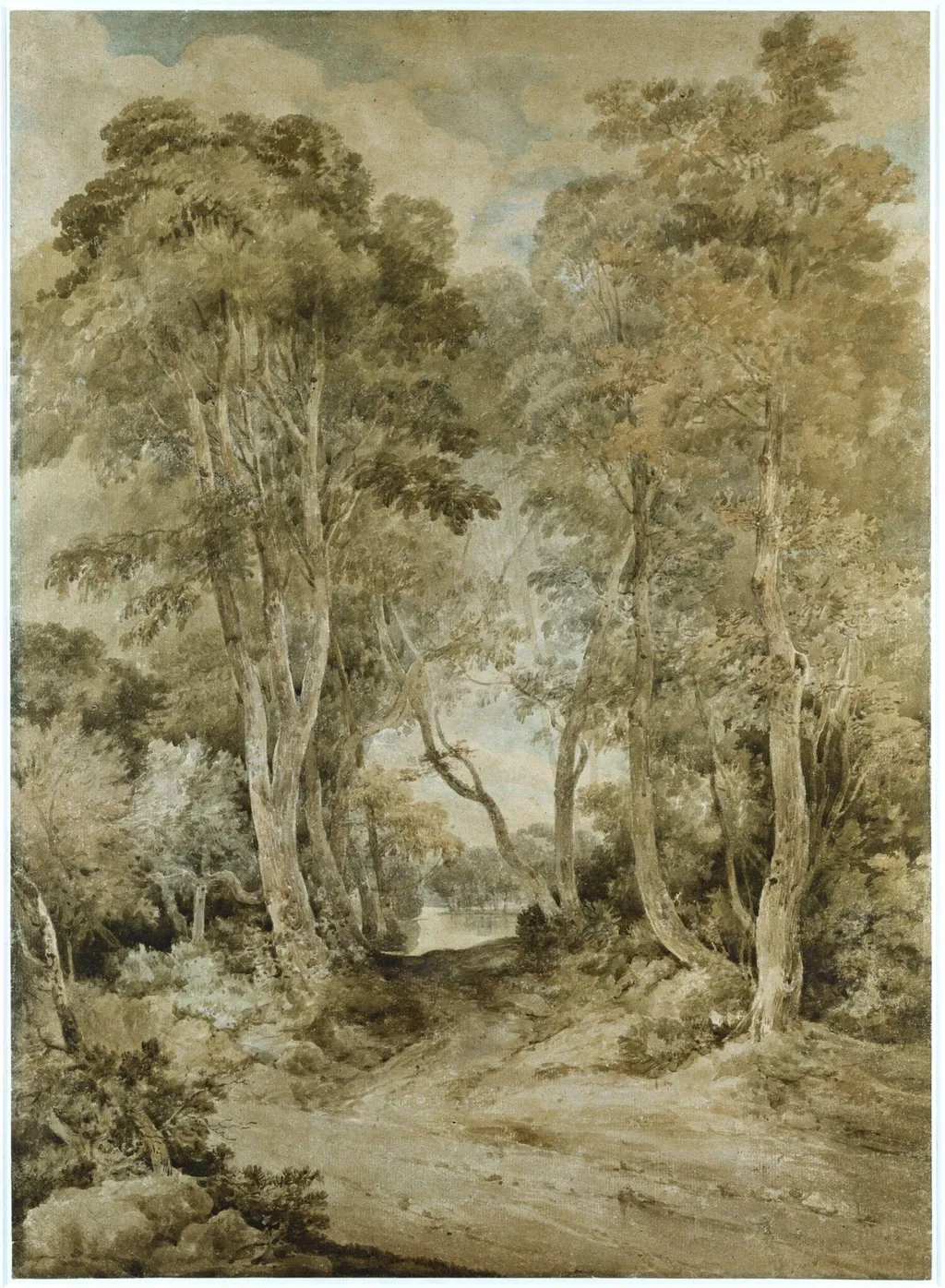 A wood scene, by John Crome, watercolor, 1790