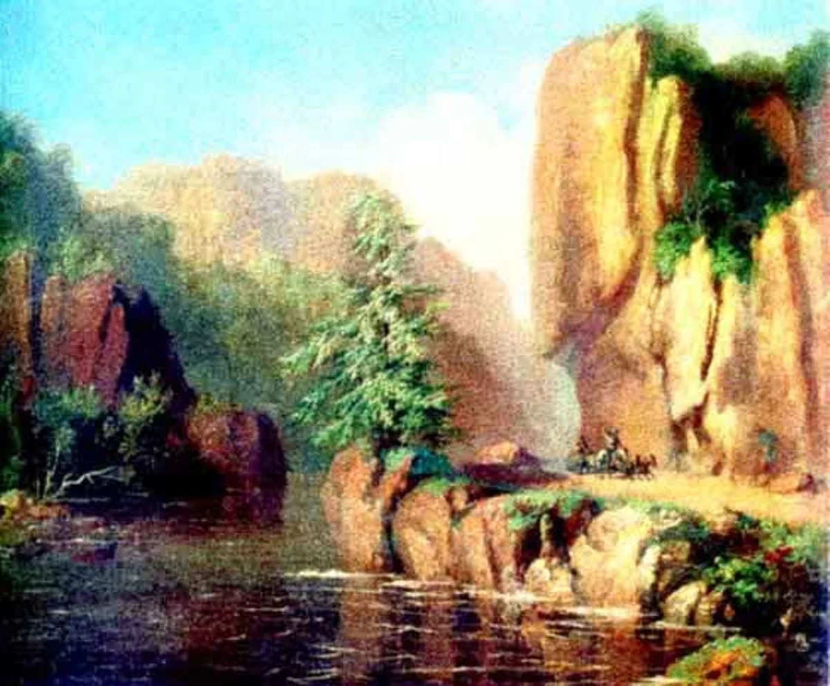 Peisaj de munte, detail