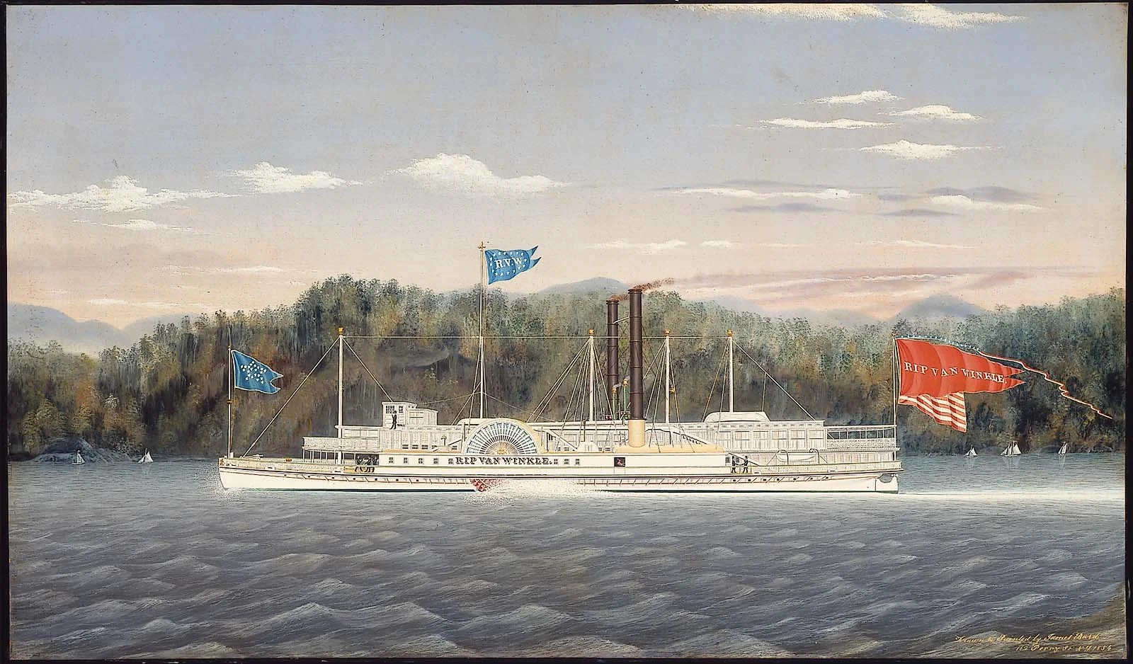 The Hudson River Steamboat "Rip van Winkle", detail