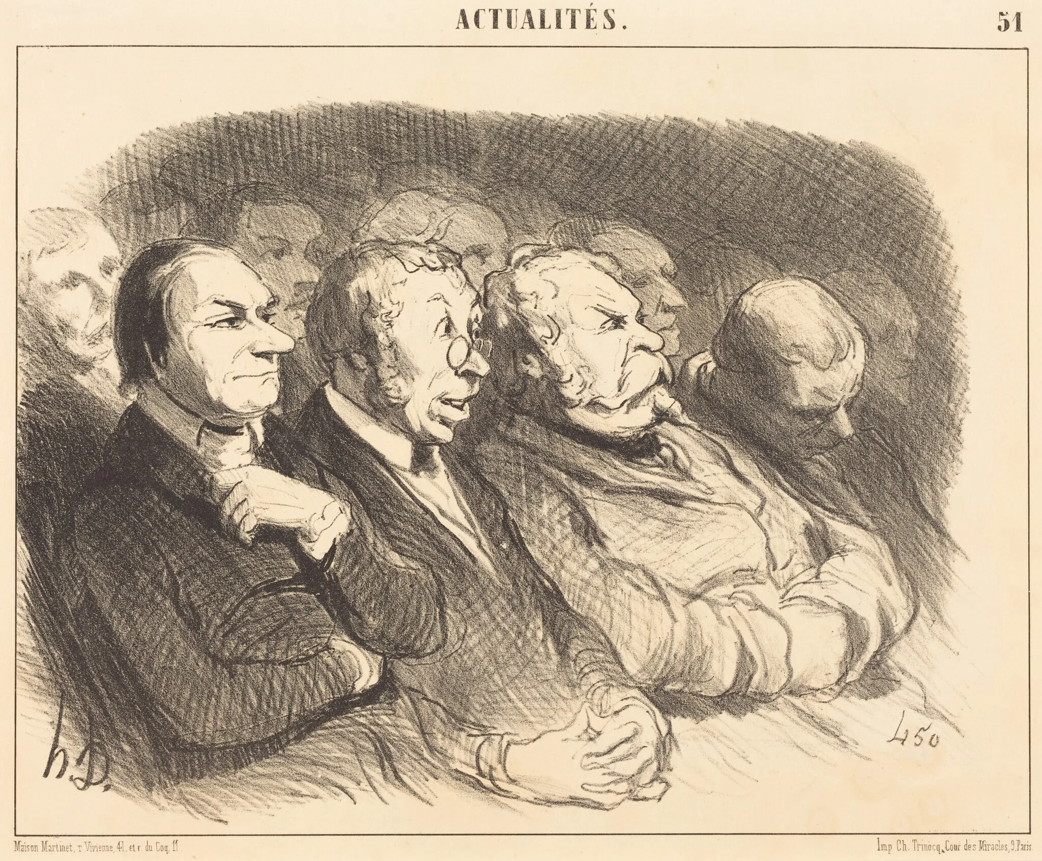 Physionomies de spectateurs de la Porte St.-Martin..., detail